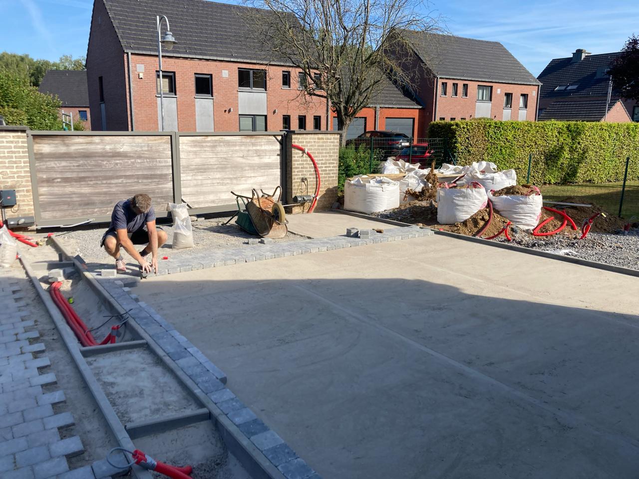 Chantier d'une terrasse