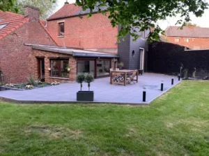 Terrasse en dalles beton